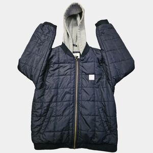 London Fog Supply Midweight Quilted Long Sleeve Hooded Coat Size 10-12 (Boys)